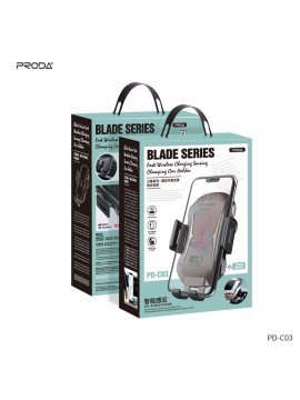 PRODA PD-C03 Fast Wireless Charging Car holder Black+Red