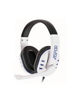 ASPOR A216 GAMING HEADPHONE AUX 3.5MM WHITE