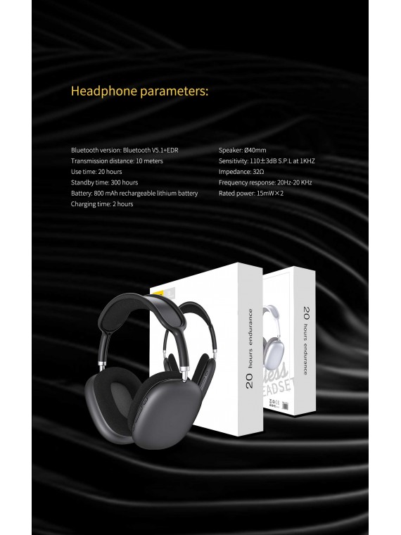 ASPOR A618 5.0 WIRELESS BLUETOOTH HEADSET BLACK