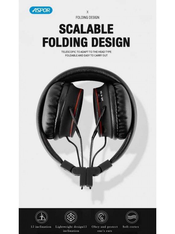 ASPOR A610 Bluetooth Headset Black