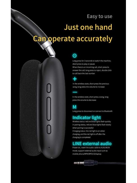 ASPOR A618 5.0 WIRELESS BLUETOOTH HEADSET WHITE