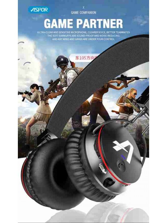 ASPOR A610 Bluetooth Headset Black