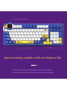 Dareu A98 Gaming Mechanical Keyboard 2.4g Wireless Bluetooth Office PBT GRAY