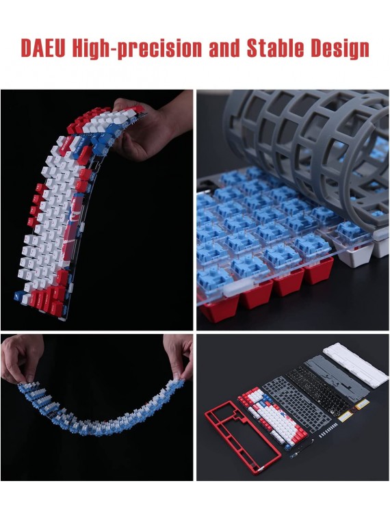 Dareu A98 Gaming Mechanical Keyboard 2.4g Wireless Bluetooth Office PBT RED