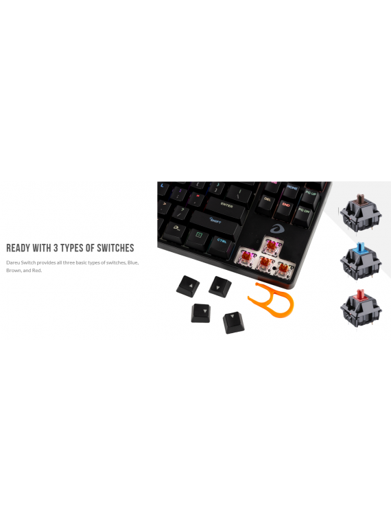DAREU EK1280 GLORY RGB MECHANICAL KEYBOARD BLACK