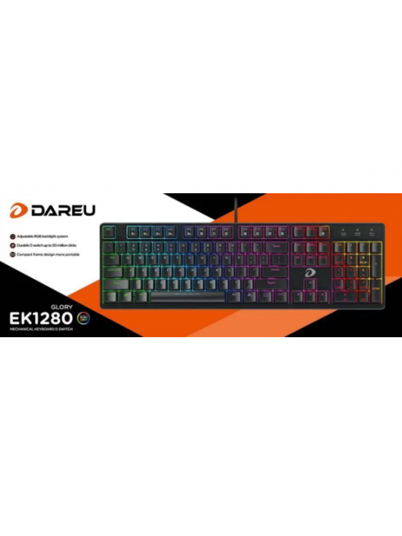 DAREU EK1280 GLORY RGB MECHANICAL KEYBOARD BLACK