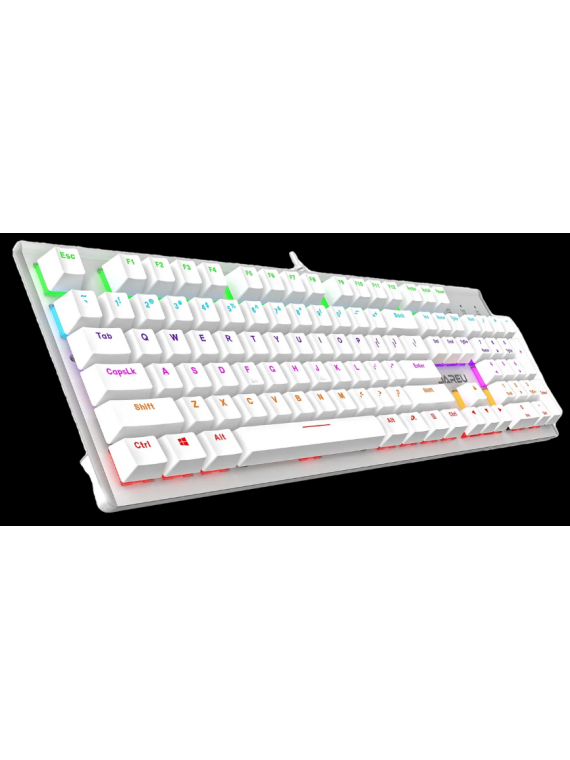 DAREU LK165 FULL SIZE WIRED HYBRID COLOR RGB BACKLIT REAL MECHANICAL GAMING KEYBOARD WHITE