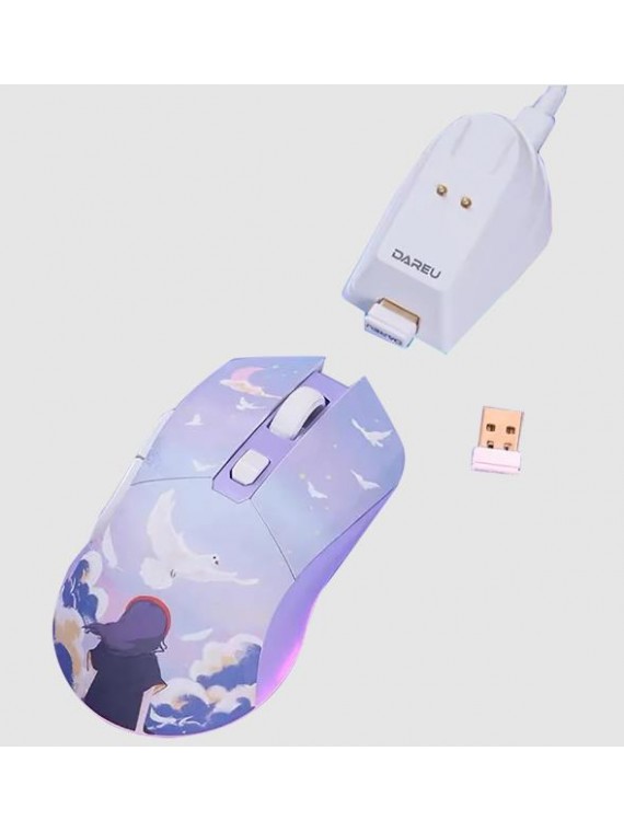 DAREU EM901 DREAM YU WIRED GAMING MOUSE LIGHTWEIGHT PURPLE
