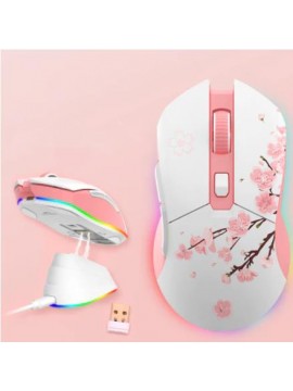 DAREU EM901 SAKURA WIRED GAMING MOUSE LIGHTWEIGHT PINK
