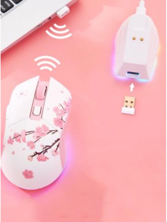 DAREU EM901 SAKURA WIRED GAMING MOUSE LIGHTWEIGHT PINK