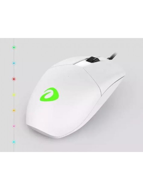 DAREU LM130 VIGOR SERIES OPTICAL WIRED OFFICE AND GAMING MOUSE WHITE