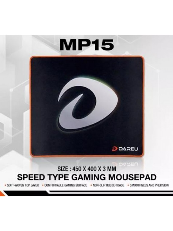 DAREU MP15 LARGE TYPE CLOTH GAMING MOUSEPAD BLACK