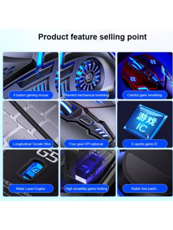 Colorful G5 Breathing Mouse 6D by Key White