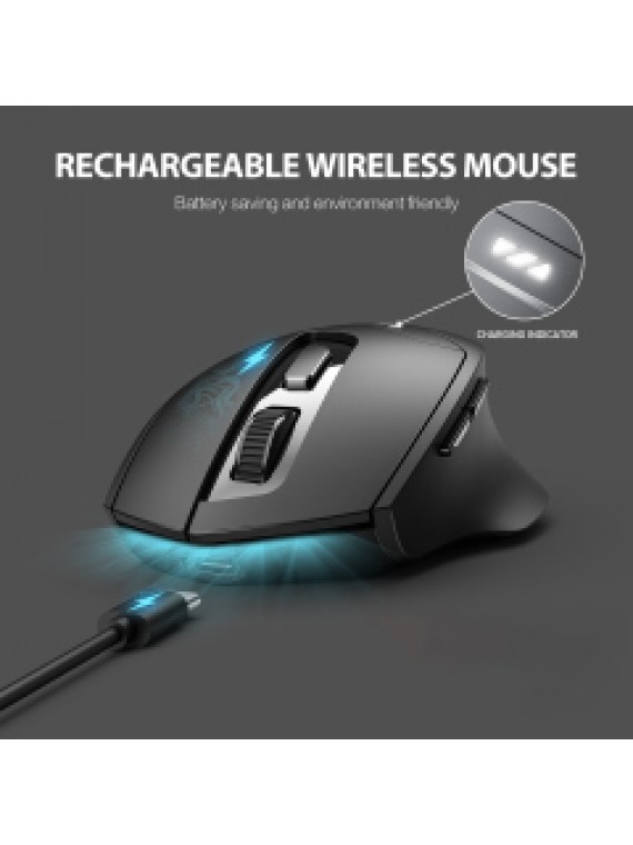 INPHIC DR01 2.4G Wireless Multi-Device Connection Mouse Black