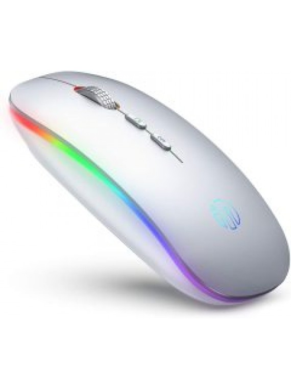 INPHIC M1L LED RGB Backlit Cordless Mouse WHITE