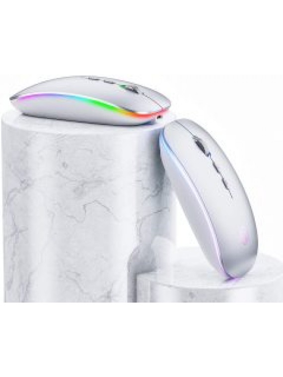 INPHIC M1L LED RGB Backlit Cordless Mouse WHITE