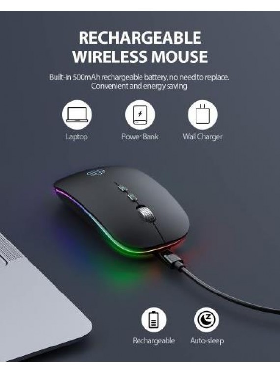 INPHIC M1LBS Dual Mode Optical Wireless Mouse BLACK