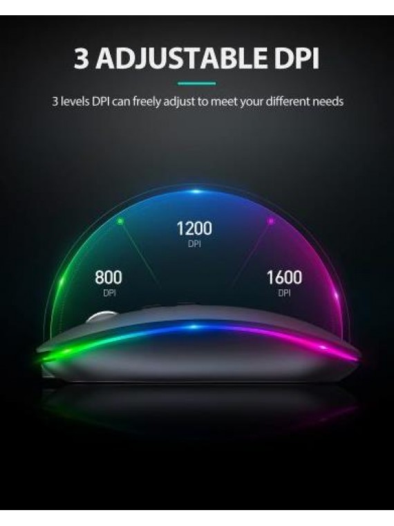 INPHIC M1LBS Dual Mode Optical Wireless Mouse BLACK
