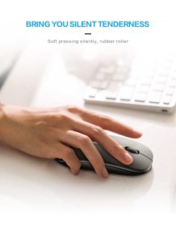 INPHIC M1P Wireless Mouse Ultra Slim Portable Mouse BLACK