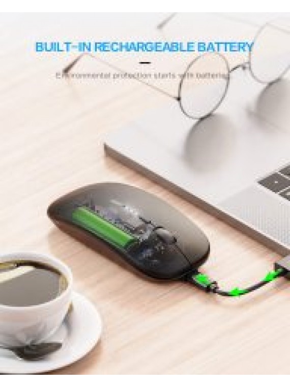 INPHIC M1P Wireless Mouse Ultra Slim Portable Mouse BLACK