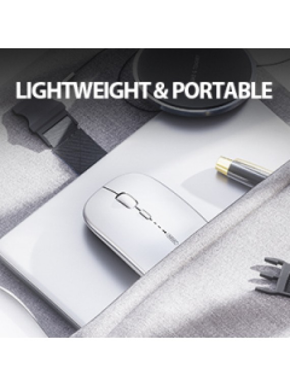 INPHIC M1P Ultra Slim 1600 DPI USB Portable Mouse Wireless Mouse SILVER