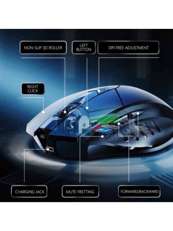  INPHIC PM6 2.4G Wireless Mouse Optical Mouse Black