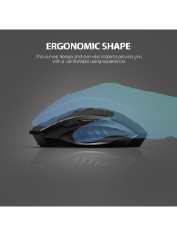  INPHIC PM6 2.4G Wireless Mouse Optical Mouse Black