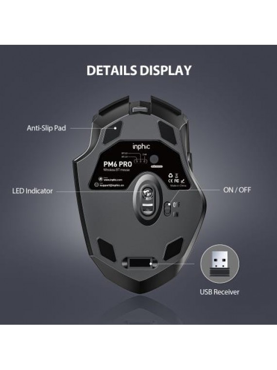 INPHIC PM6 Pro Multi-Device Tri-Mode Grey
