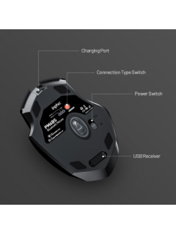 INPHIC PM6BS Multi-Device Wireless Mouse BLACK