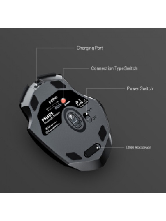 INPHIC PM6BS Multi-Device Wireless Mouse IRON GREY