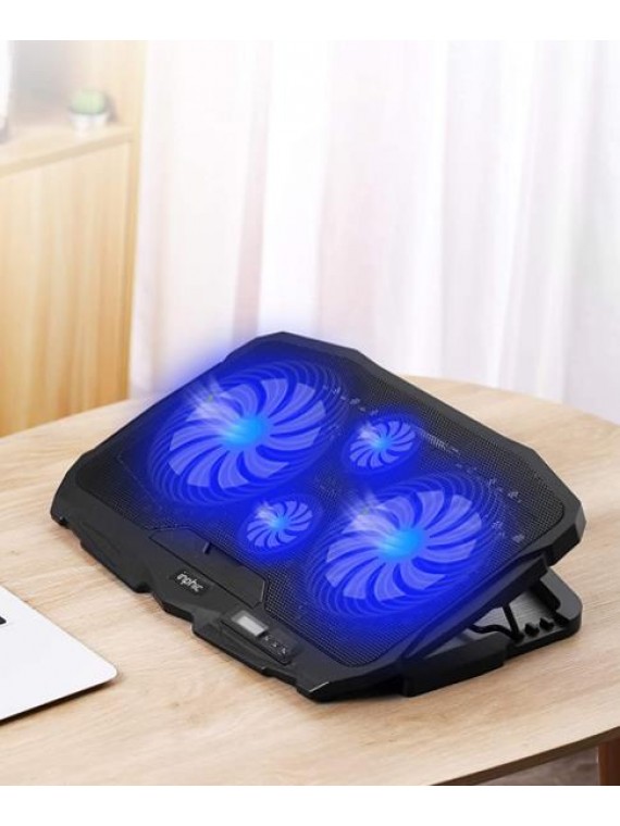  INPHIC R6 Super Quiet Four Fans Laptop COOLER STAND BLACK