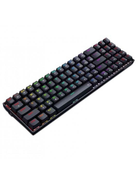 Redragon K627 Pro Mechanical Gaming Keyboard RGB LED Backlit 63 Key Wired/Wireless 2.4G and Bluetooth with Anti-Dust Brown Switches for PC Gamers (Black)