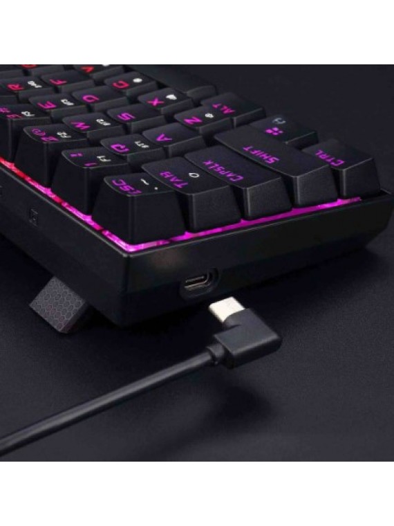 Redragon K627 Pro Mechanical Gaming Keyboard RGB LED Backlit 63 Key Wired/Wireless 2.4G and Bluetooth with Anti-Dust Brown Switches for PC Gamers (Black)
