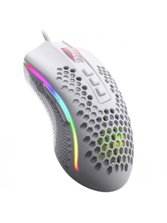 Redragon M808 Storm Lightweight RGB Gaming Mouse, 85g Ultralight Honeycomb Shell WHITE