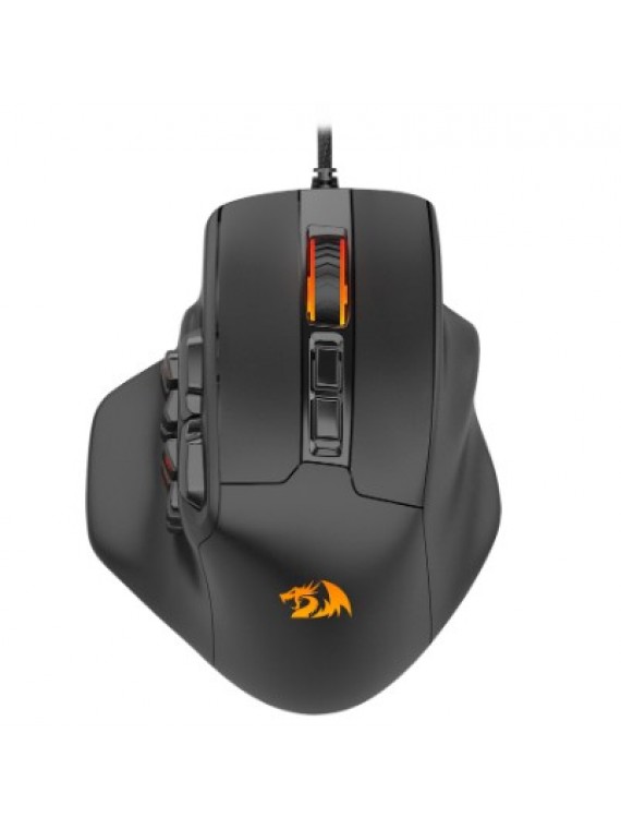 Redragon M811 Aatrox MMO Gaming Mouse, 15 Programmable Buttons Wired RGB Gamer Mouse w/ Ergonomic Natural Grip Build, 10 Side Macro Keys BLACK