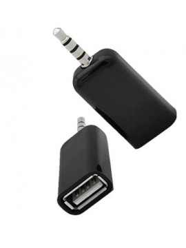 3.5MM AUX TO USB FEMALE CAR AUDIO DONGLE BLACK