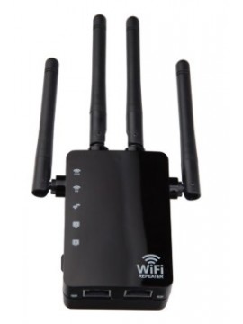 AC1200Mbps 2.4HZ WIFI REPEATER SIGNAL AMPLIFIER BLACK