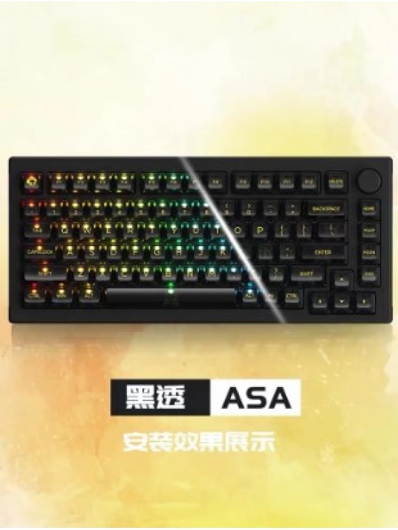 AKKO 155 FULLY TRANSPARENT KEYCAP MECHANICAL KEYBOARD BLACK