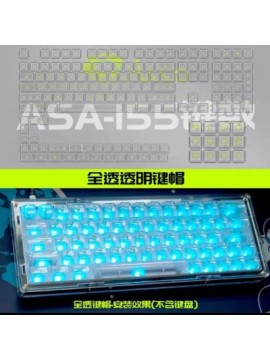 AKKO 155 FULLY TRANSPARENT KEYCAP MECHANICAL KEYBOARD CLEAR