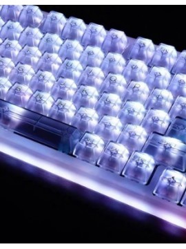 AKKO 155 FULLY TRANSPARENT KEYCAP MECHANICAL KEYBOARD CLEAR