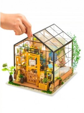 DIY MINIATURE HANDMADE MINI FLOWER HOUSE CLEAR