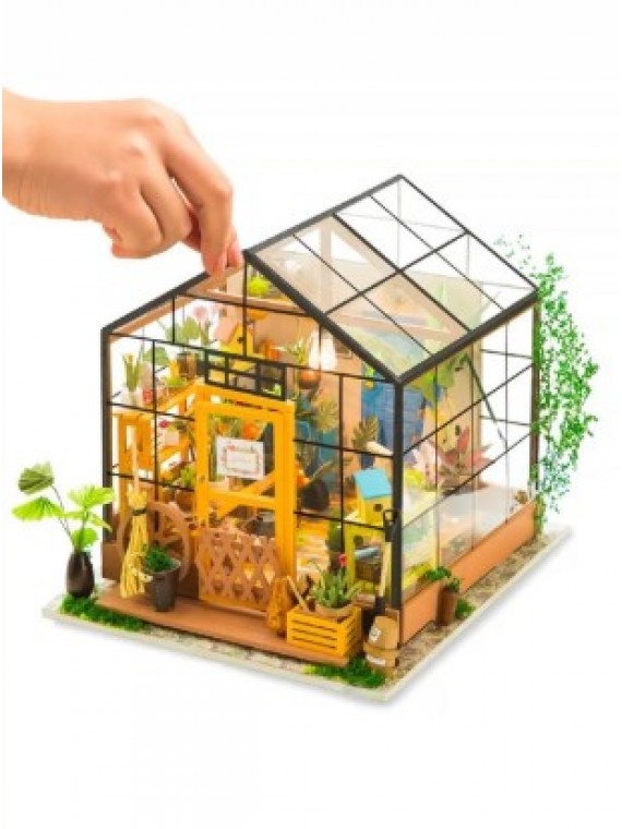 DIY MINIATURE HANDMADE MINI FLOWER HOUSE CLEAR