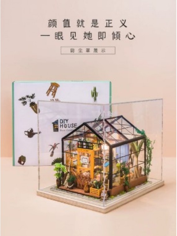 DIY MINIATURE HANDMADE MINI FLOWER HOUSE CLEAR