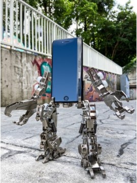 DIY Full Metal Assembly Mechanical Forklift Warrior V Mobile Phone Bracket
