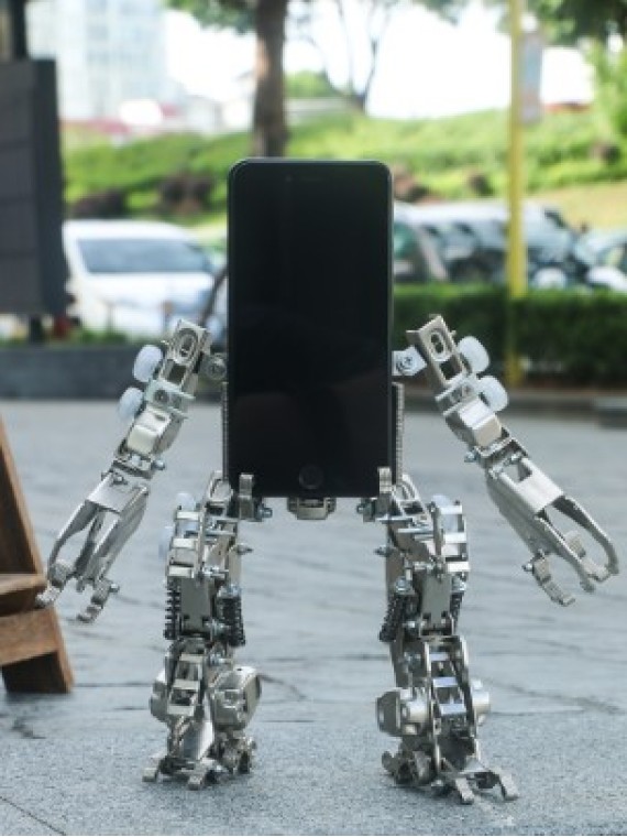 DIY Full Metal Assembly Mechanical Forklift Warrior V Mobile Phone Bracket