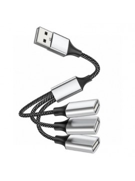 USB TO 3 USB MULTIFUNCTION CONVERTER SILVER