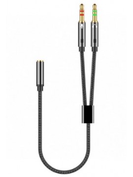 DESKTOP 2IN1 AUDIO SPLITTER 1M BLACK