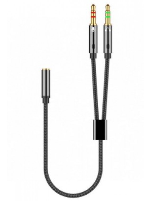 DESKTOP 2IN1 AUDIO SPLITTER 1M BLACK