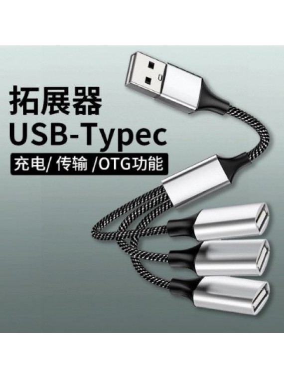 USB TO 3 USB MULTIFUNCTION CONVERTER SILVER