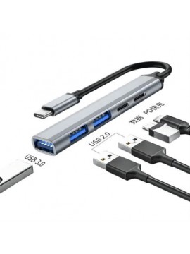USB TYPE-C 5 SLOT MULTI INTERFACE CONVERTER GRAY